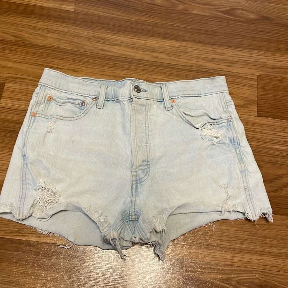 Light wash size 12 Gap jean shorts.